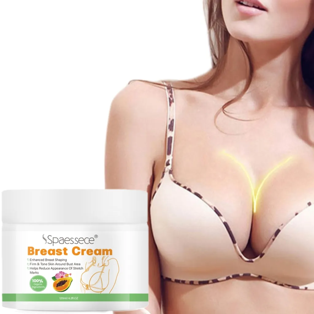 100% Extracto de papaya orgánico Crema de pechos grandes Crema reafirmante para Realce de senos Etiqueta privada personalizada