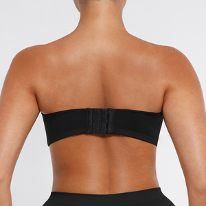 Hexin strapless <span class=keywords><strong>bra</strong></span> liền mạch không dây bralette strapless Hỗ trợ có thể điều chỉnh độn bảo hiểm đầy đủ Áo ngực cho phụ nữ cộng với kích thước - Product Image 3