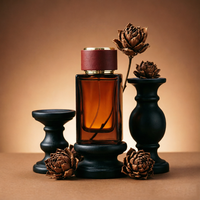 Flacon de parfum en verre cylindrique rond de luxe, personnalisable avec logo, 50 ml, rechargeable, avec vaporisateur, vente en gros OEM