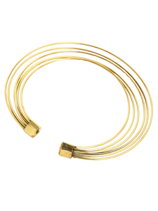 Collar Hasli Multicapa Chapado en Oro Hecho a Mano para Mujer, Joyería Étnica Nupcial, Gargantilla de Capas para Fiesta - Product Image 4