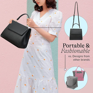 High-End Women's Aluminum Foil Insulated Waterproof Foldable <b>Lunch</b> Tote <b>Cooler</b> <b>Bag</b> for Work and Business - Product Image 6