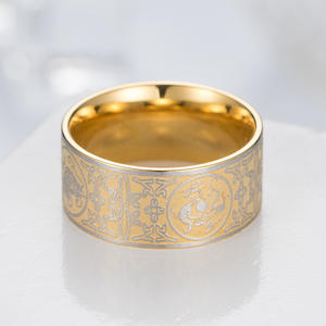 Anillo de <span class=keywords><strong>bestia</strong></span> mágica para hombre de acero inoxidable Retro cuadrado <span class=keywords><strong>bestia</strong></span> auspiciosa cuatro patrón Santo Zhuque basalwu Dragón Verde tigre blanco R - Product Image 4
