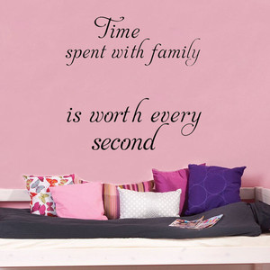 Thời Gian Dành Cho Gia Đình Đáng Giá Mỗi Giây Đề Can Dán Tường Trích Dẫn Nghệ Thuật Miếng Dán Có Thể Tháo Rời Đề Can Dán Tường Tự Làm Gia Đình Trang Trí Phòng - Product Image 3