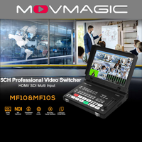 Mezclador de Video Movmagic MF10S de 6 Canales con Entrada 4K60 para Entradas SDI, Construcción Metálica, Compatible con Control de Múltiples Cámaras PTZ