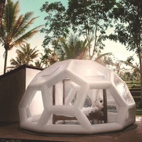Tente à bulles gonflable de camping de structure de football transparente avec ventilateur nouveau