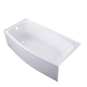 China 6332 "1600mm Falda frontal curvada Alcove Bañera de resina acrílica grande para desenrollar - Product Image 3