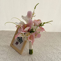 Handgefertigte Koreanische Frische Elegante Rosa Calla-Lilien Künstliche Blumen LQ Marke Umweltfreundlich für Hochzeitszeremonie und Braut