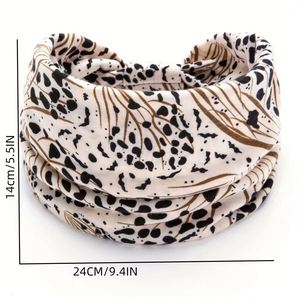 Customizable European and American Style Sports <b>Headband</b> with Leopard Print Wide Edge Sweat Absorbing <b>Headband</b> - Product Image 4