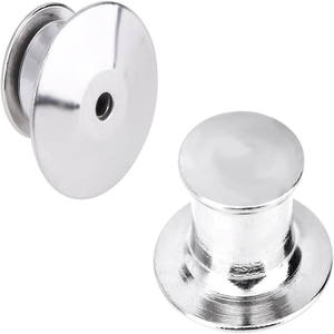 10mm Gold Color Metal Round Brass Clutch <b>Pin</b> Backs for Decoration - Product Image 5