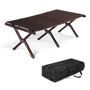 120*60*40cm Wooden <b>Camping</b> Roll <b>Table</b> - Product Image 1