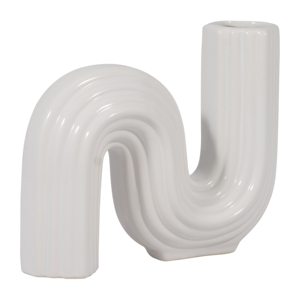 Vaso in ceramica a forma di U Loopy per decorazioni moderne per la casa, soggiorno, camera da letto, ufficio, tavolo. - Product Image 2