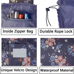 Women <b>Drawstring</b> Cosmetic <b>Bag</b> Travel Storage Makeup Organizer Portable <b>Waterproof</b> Toiletry Beauty Case - Product Image 4