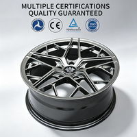 Jantes monobloc personnalisées Flowtone Wheels 16 17 18 pouces 5x114.3 4x100 5x120 noires légères concaves pour voitures