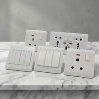 Interrupteur mural BENDI C12 durable 4 gangs 1/2 voie unipolaire PC 10A 220V compatible application IP20 style rétro traditionnel pour la maison
