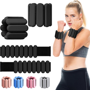 1LB Pulseras de silicona Muñeca ajustable Tobillo Pesas Pulsera <span class=keywords><strong>para</strong></span> caminar Yoga Danza Gimnasio Ejercicio Pilates Caminar Correr - Product Image 1