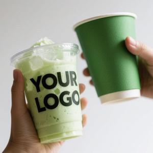 Gobelets en papier jetables, impression numérique du logo, gobelet à café à double paroi de 12 oz avec couvercle, provenant d'un fabricant fiable - Product Image 3