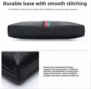 Borsa a tracolla/crossbody da uomo in vera pelle con logo a cavallo, resistente, da 14 pollici, per laptop, ideale per viaggi di lavoro, all'ingrosso - Product Image 5