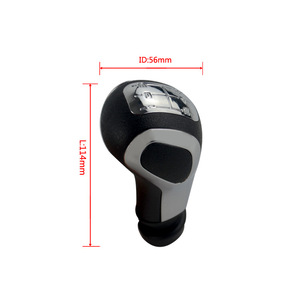 Poyracing Car Gear <b>Shift</b> <b>Knob</b> 5-Speed Leather Ergonomic For Peugeot 206 207 307 408 - Product Image 5