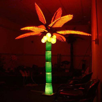 Lumières LED pour l'extérieur Palmier à noix de coco artificiel Indice IP44 émettant vert blanc rose rouge violet bleu blanc chaud Noël