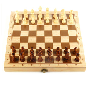 Cao cấp gấp bàn cờ bằng gỗ cho người lớn học sinh trung bình kích thước lớn gỗ rắn với miếng nhựa cho người mới bắt đầu học sinh - Product Image 5