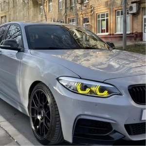 Fari Angel Eyes per BMW Serie 2 F22 F87 F23 2014-2021 220i 228i M240i Xenon M2 LCI con Luce Diurna DRL LED Gialla - Product Image 6