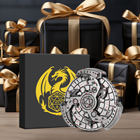 Roulette de dés Dragon pour jeu de dés DND, dés métalliques Dragon 7-en-1 pour D&D avec boîte cadeau, idéal pour les fêtes