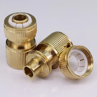 1 pièce 16mm 1/2 3/4 adaptateur de tuyau d'arrêt connecteur d'eau réparation laiton cuivre pour tuyau tuyau accessoires d'arrosage de jardin joint de couplage