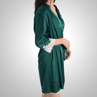 Boguixiu — Robe en Satin à manches longues, pour femme, en maille avec ceinture, à la mode, contrastée