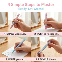 Ensemble de 18 marqueurs pour nail art, pointe extra fine de 0,5 mm, à base d'eau, séchage rapide, stylos de peinture pour ongles DIY