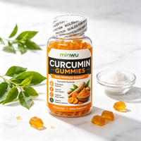 Complément alimentaire en gommes de curcumine naturelle, végétalien, végétarien, à base de pectine, sans OGM, sans gélatine