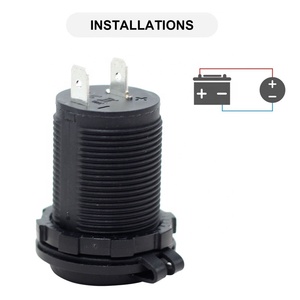 Presa <span class=keywords><strong>Accendisigari</strong></span> Impermeabile Modificata con Luce per <span class=keywords><strong>Auto</strong></span> 12-24V in Plastica - Product Image 4