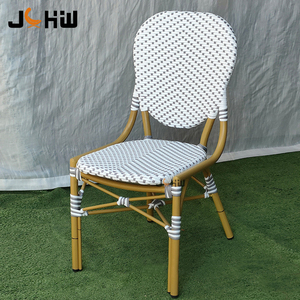Meubles de <span class=keywords><strong>Restaurant</strong></span> extérieur commercial Style français <span class=keywords><strong>Paris</strong></span> café Bar Bistro chaise en rotin jardin Table à manger ensemble - Product Image 2