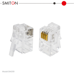 Connecteur modulaire RJ9 plaqué or 4P4C pour téléphone - Product Image 5