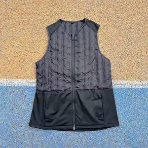 Gilet de sport léger coupe-vent cyan pour homme - <span class=keywords><strong>Veste</strong></span> de course <span class=keywords><strong>sans</strong></span> manches en polyester à séchage rapide, vêtement de rue chaud pour l'extérieur - Product Image 2