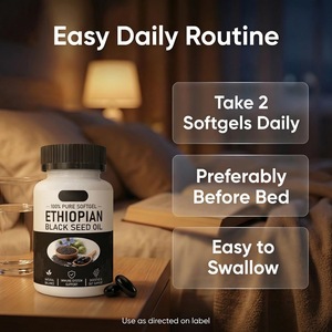 Complément alimentaire en gélules d'huile de graines noires d'Éthiopie pure OEM, capsules de cumin noir naturel pour soutenir <span class=keywords><strong>le</strong></span> système immunitaire et la santé digestive. - Product Image 5