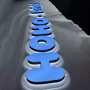 Lettres lumineuses acryliques miniatures exquises, éclairées à l'avant et à l'arrière, pour hôtel, club, villa, mur de fond, <span class=keywords><strong>mots</strong></span> décoratifs tridimensionnels - Product Image 4