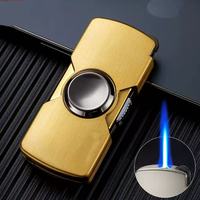 Briquet torche à flamme jet en gros, coupe-vent, rechargeable au gaz butane, pour fumer, anti-stress, créatif