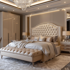 Soft Fabric Headboard for Hotel <b>Bed</b> and Modern Bedroom Wood Wall Panel Design - Product Image 6