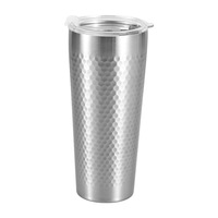 Bouteille d'eau isotherme en acier inoxydable 304, finition martelée rétro, double paroi, moderne et minimaliste, avec paille, pour restaurant et thé