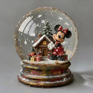 Figurine en résine, ornement de Noël de bureau, globe à neige de marque, <span class=keywords><strong>tour</strong></span> de conte de fées hivernal populaire, boule de neige en verre avec souris de <span class=keywords><strong>dessin</strong></span> <span class=keywords><strong>animé</strong></span> - Product Image 6