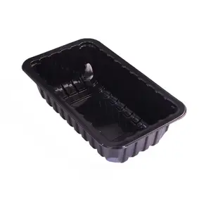 High Quality Black Vacuum Seal Plastic Blister Food MAP Tray Food Packaging In Food Grade