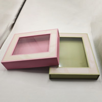 Boîte cadeau en papier personnalisée, écologique, portable, avec fermeture magnétique et fenêtre transparente, pour aliments pour bébés et chips.