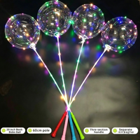 Bâtons lumineux LED colorés de 20 pouces pour ballons et gobelets, idéaux pour mariages et fêtes d'anniversaire (vente en gros)