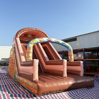 Équipement de terrain de jeu gonflable personnalisé en PVC de grande taille pour intérieur/extérieur, parc de rebond gonflable urbain unisexe avec toboggan et souffleur pour le plaisir