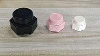 Pot de colle à ongles hexagonal unique en plastique 2g 5g 15g 30g, récipient pour gel UV, pot de gel de construction avec étiquette personnalisée