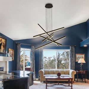 Lámpara colgante LED minimalista, decoración simple para el hogar, iluminación colgante de techo alto - Product Image 4