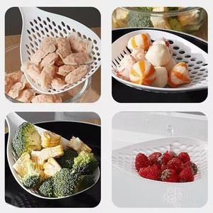 Cuillère passoire à long manche pour nouilles japonaises, ustensile de cuisine, cuillère à fruits, passoire à aliments - Product Image 1