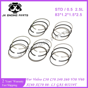 沃尔沃2.5 C30 C70 S40 S60 V60 XC60 XC70 2.5L 2.5T T5 L5 30731508 B5254T发动机标准0.5活塞环组 - Product Image 2