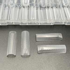 Nouvelles capsules d'ongles en gel réutilisables de forme carrée longue et large N14434, Popit double, forme supérieure double, pointes d'ongles - Product Image 2