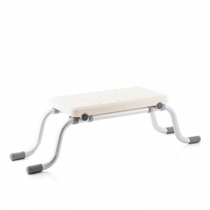 <span class=keywords><strong>Banc</strong></span> de <span class=keywords><strong>douche</strong></span> <span class=keywords><strong>avec</strong></span> trous de drainage, poignées en caoutchouc antidérapantes, support en aluminium antirouille pour la sécurité des personnes âgées et handicapées lors de la baignade - Product Image 3